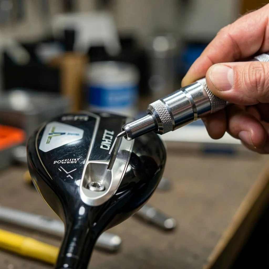 Détail de tête de club de golf haute précision chez Hall Sev